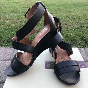 Clarks Alina Newport Black Leather